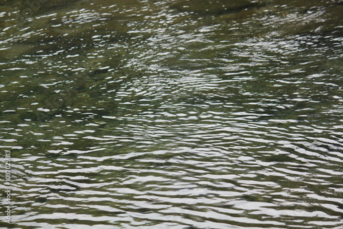 Beautiful image of flowing waves of clear water of Daecheongcheon Stream