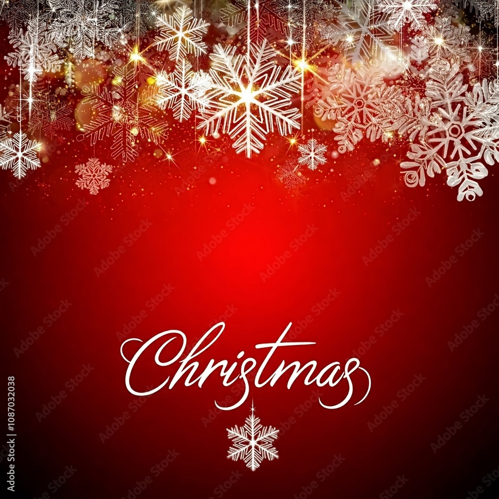 Festive Christmas background with paper snowflakes and sparkling bokeh effect. Perfect for holiday cards, website banners and social media posts. Festive Christmas background with paper snowflakes and sparkling bokeh effect. Perfect for holiday cards, website banners and social media posts.