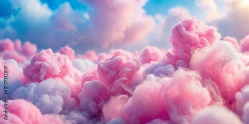 Soft Pink Cotton Candy Texture: A Dreamy Abstract Background of Vibrant Sugar Clouds for Fashion Photography and Sweet Dessert Inspiration