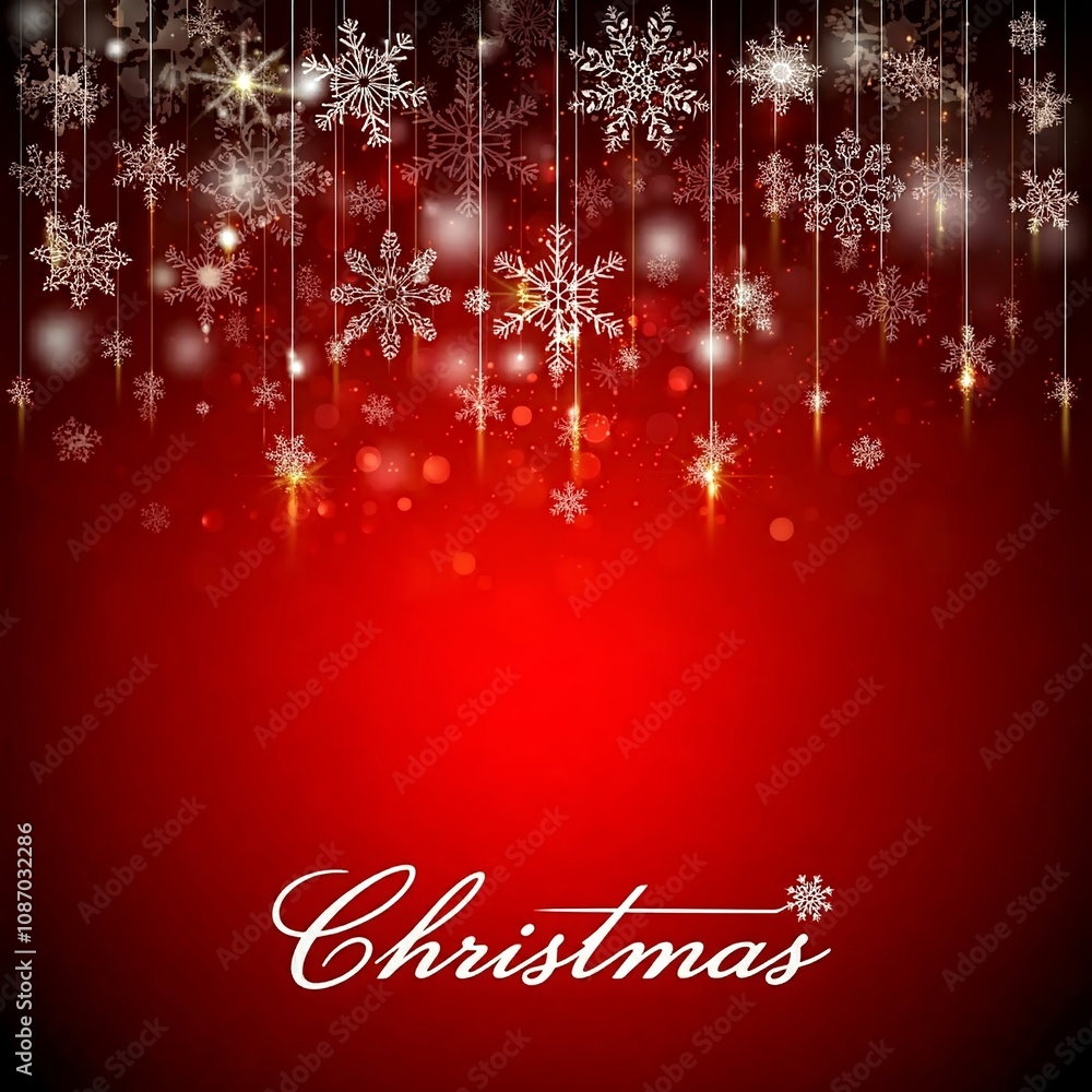 Festive Christmas background with paper snowflakes and sparkling bokeh effect. Perfect for holiday cards, website banners and social media posts. Festive Christmas background with paper snowflakes and sparkling bokeh effect. Perfect for holiday cards, website banners and social media posts.