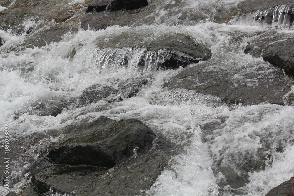 Beautiful image of flowing waves of clear water of Daecheongcheon Stream Beautiful image of flowing waves of clear water of Daecheongcheon Stream