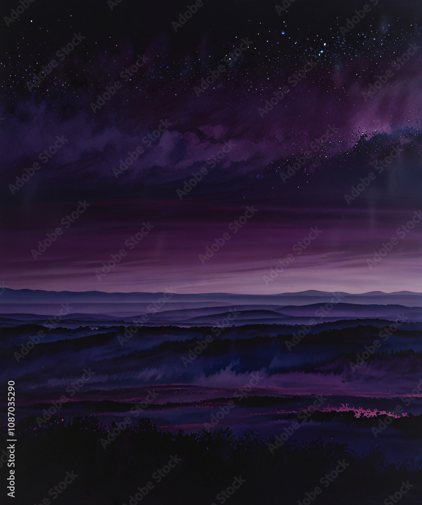 Futuristic Twilight: A Study of Purple Hues in Abstract Art Futuristic Twilight: A Study of Purple Hues in Abstract Art