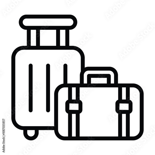 Simple Luggage icon. The icon can be used for websites, print templates, presentation templates, illustrations, etc