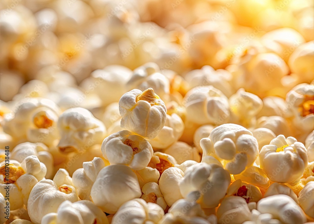 Close-Up of White Popcorn Kernels with Blurred Background - Ideal for Food, Snack, and Cooking Imagery Close-Up of White Popcorn Kernels with Blurred Background - Ideal for Food, Snack, and Cooking Imagery