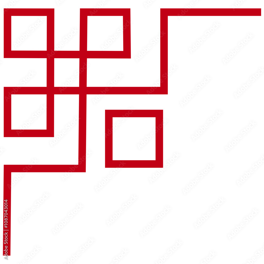 Chinese corner frame. Red Asian frames and borders. Chinese red pattern ornaments and asian oriental corner frames. Chinese corner frame. Red Asian frames and borders. Chinese red pattern ornaments and asian oriental corner frames.
