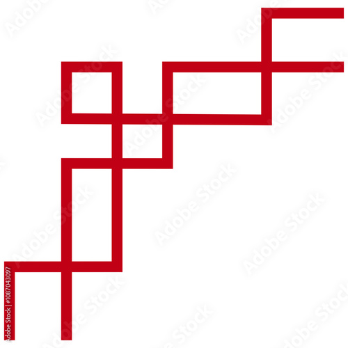 Chinese corner frame. Red Asian frames and borders. Chinese red pattern ornaments and asian oriental corner frames. 