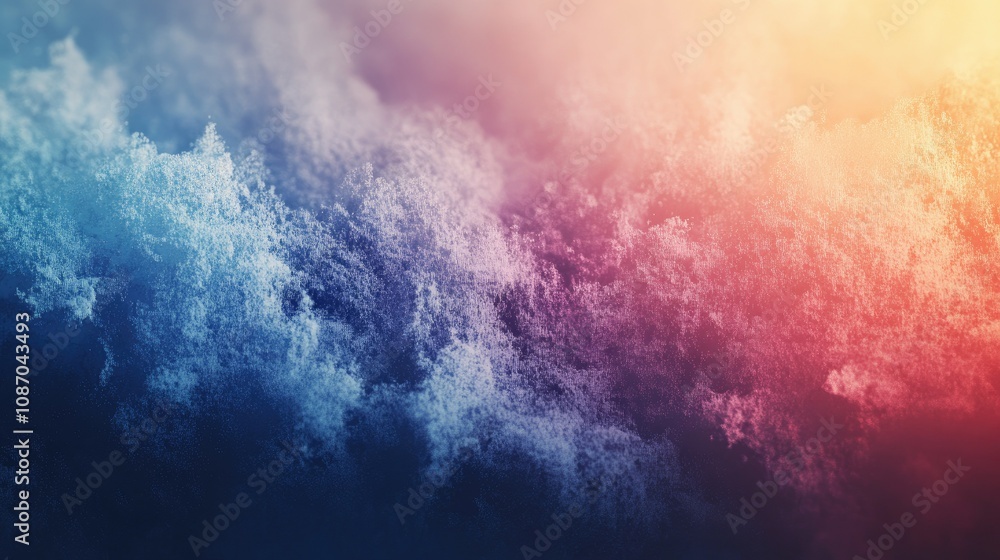 Fototapeta premium Abstract colorful cloudscape, vibrant hues of blue, red, and orange.