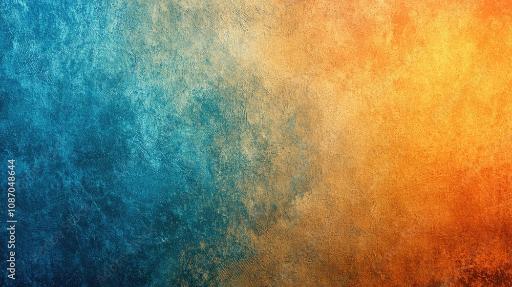 Obraz premium Abstract blue and orange textured background.