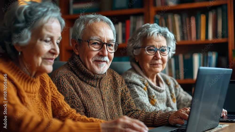A group of seniors attending an online safety workshop, listening attentively as an instructor explains how to identify and avoid online fraud. A group of seniors attending an online safety workshop, listening attentively as an instructor explains how to identify and avoid online fraud.