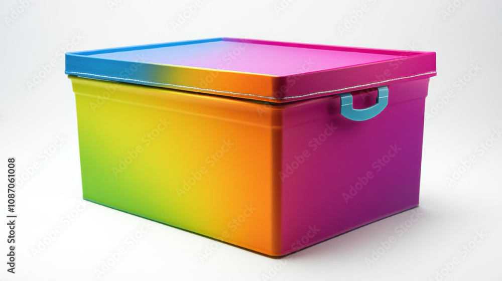 Bright rainbow storage box, cheerful and playful Bright rainbow storage box, cheerful and playful