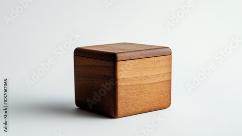 Simple wooden box minimalist design square storage smooth texture light wood container cube home decor organization tidy clean lines craft handmade wood box wooden container small box storage box
