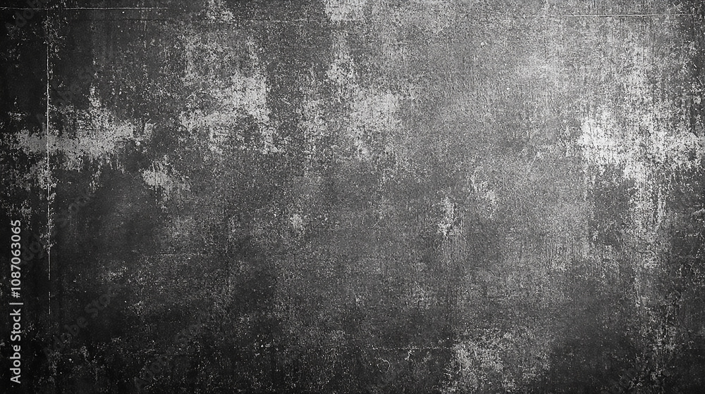 Obraz premium Black and white image of a weathered wall, suitable for backgrounds Rough Textured Abstract Background with Dark Grunge and Blank Space