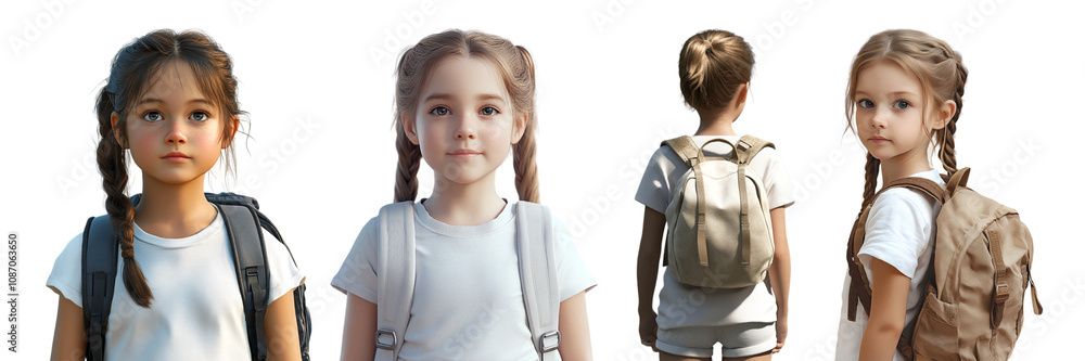 Transparent or PNG Image of Girl Wearing School Bag Pack Transparent or PNG Image of Girl Wearing School Bag Pack