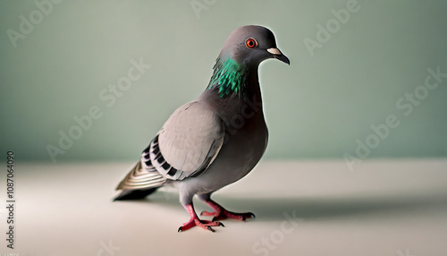 Close up of a pigeon. Concept of urban wildlife and nature.