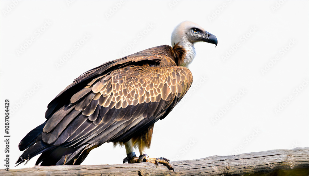 Egyptian Vulture Perched on a Branch. Wildlife Photography. Egyptian Vulture Perched on a Branch. Wildlife Photography.