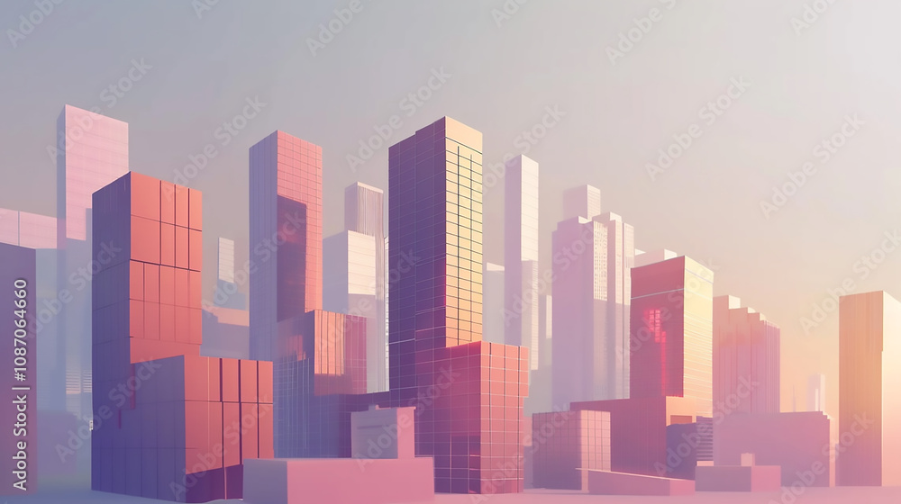 A city skyline at sunset with a neon glow. The city is lit up with a variety of colors, creating Sunset over a futuristic cityscape, colorful skyscrapers with sleek windows, modern urban design A city skyline at sunset with a neon glow. The city is lit up with a variety of colors, creating Sunset over a futuristic cityscape, colorful skyscrapers with sleek windows, modern urban design