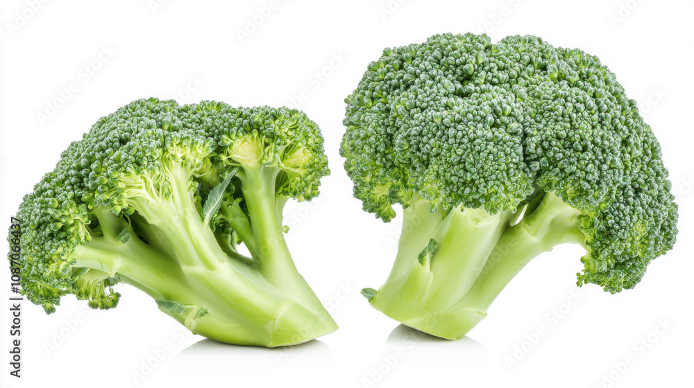 Broccoli isolated on white background with clipping path, Broccoli isolated on white background with clipping path,