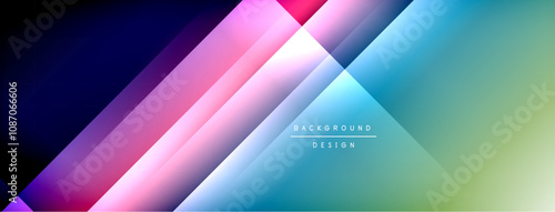 Dynamic shadow lines with gradient colors geometric background