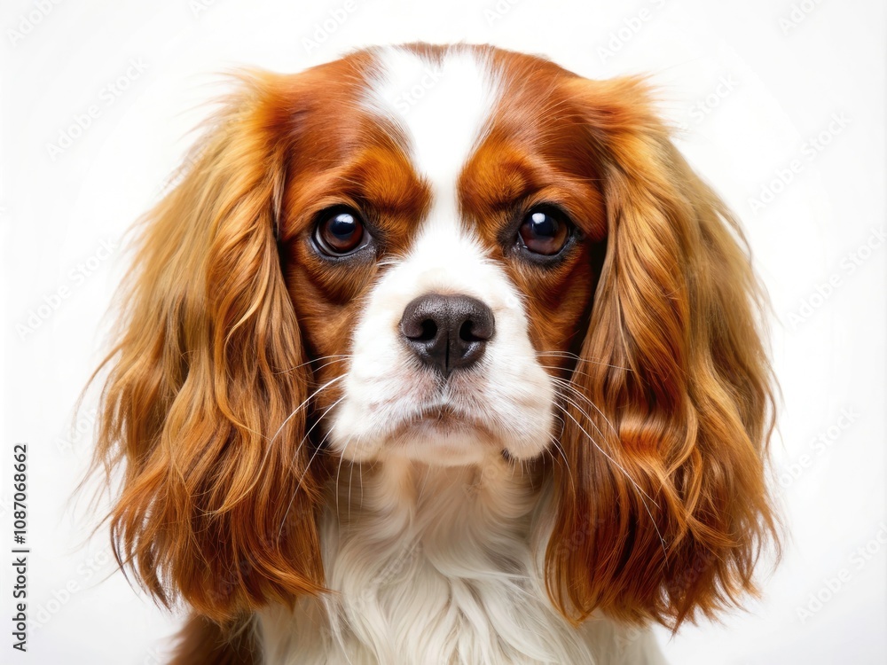 Silhouette of a Cavalier King Charles Spaniel Headshot Isolated on White Background - Elegant Pet Portrait Photography, Canine Silhouette Art, Dog Lovers, Animal Photography Silhouette of a Cavalier King Charles Spaniel Headshot Isolated on White Background - Elegant Pet Portrait Photography, Canine Silhouette Art, Dog Lovers, Animal Photography