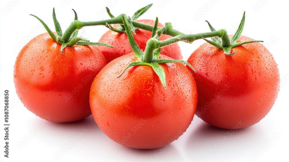Fresh tomatoes isolated on white background, Fresh tomatoes isolated on white background,