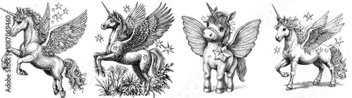 The unicorn is a magical creature from a fairytale.