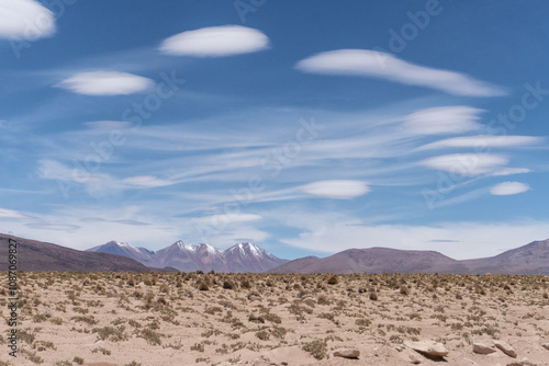 beautiful clouds in atacama desert