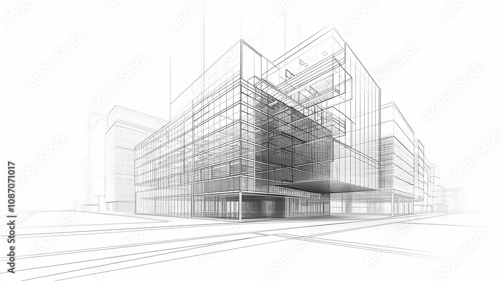 Modern Architecture building construction perspective design, building sketch line drawing on white background Modern Architecture building construction perspective design, building sketch line white Modern Architecture building construction perspective design, building sketch line drawing on white background Modern Architecture building construction perspective design, building sketch line white
