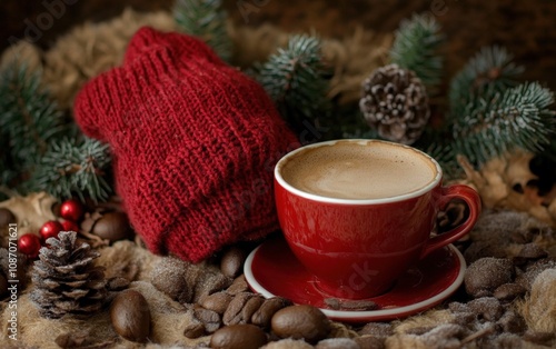 coffee cozy christmas background