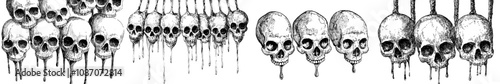 Modern illustration pack with hand drawn grunge ink graphiti sketches. Tattoo collection.