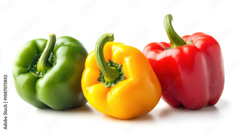 sweet Pepper, Paprika, isolated on white background, full depth of field sweet Pepper, Paprika, isolated on white background, full depth of field
