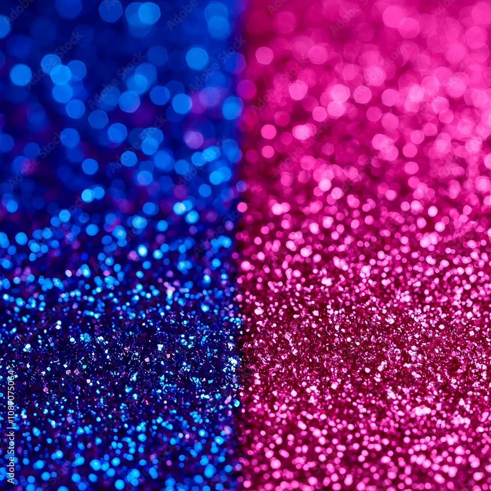 Abstract blue and pink glitter bokeh background. Abstract blue and pink glitter bokeh background.