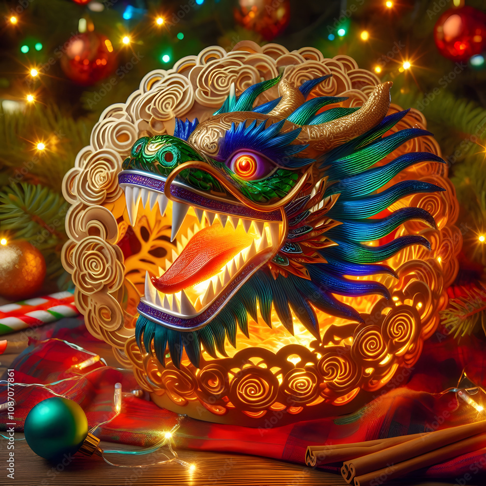 Obraz premium dragon ornament