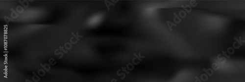 Uneven black graphite gradient mesh bg with noise as seamless pattern. Dark vector illustration with soft transitions and overlay texture. Blurred abstract background