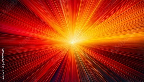 Arrière-plan en dégradé lumineux du rouge au jaune, avec des rayons dynamiques pour un effet énergique et percutant