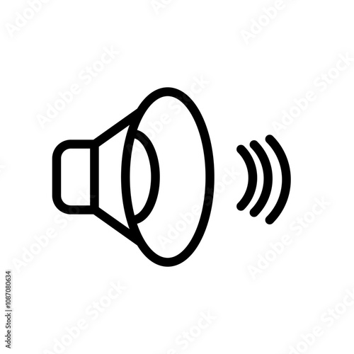 Sound icon, Sound icon vector, in trendy flat style isolated on white background. Sound icon image, Sound icon illustration