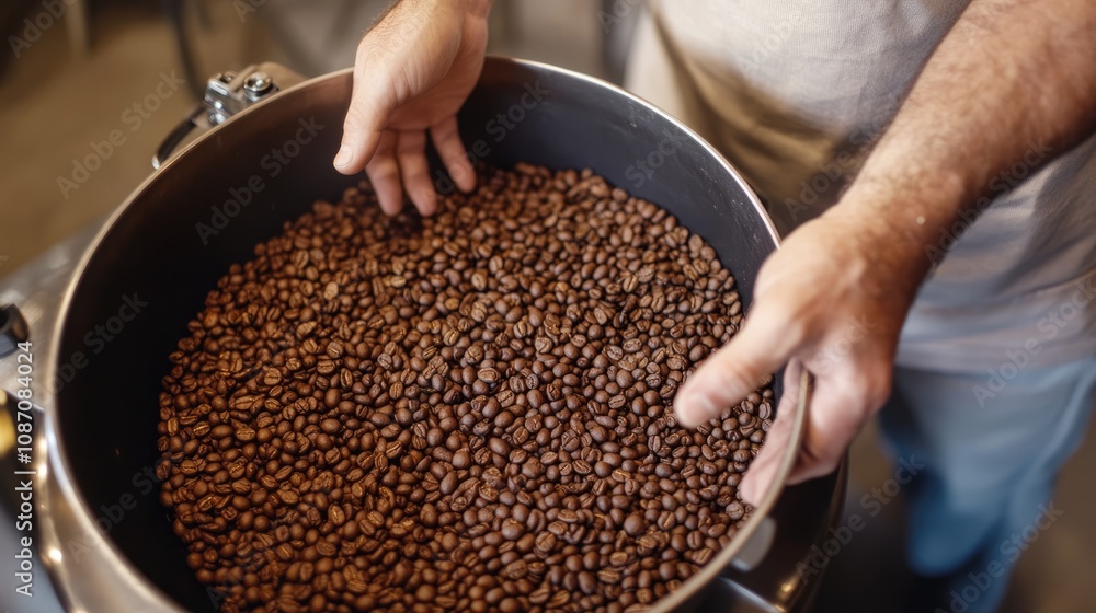 Coffee Bean Roasting Process: A Close-Up View