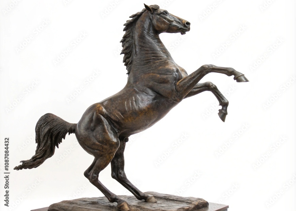Bronze horse isolated on white background Bronze horse isolated on white background