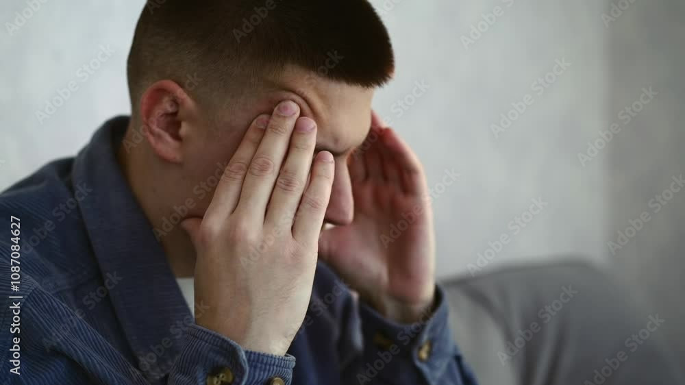 Migraine in a young guy.
A man has a headache.
A man massages weights on his head to reduce headaches and pressure Migraine in a young guy.
A man has a headache.
A man massages weights on his head to reduce headaches and pressure