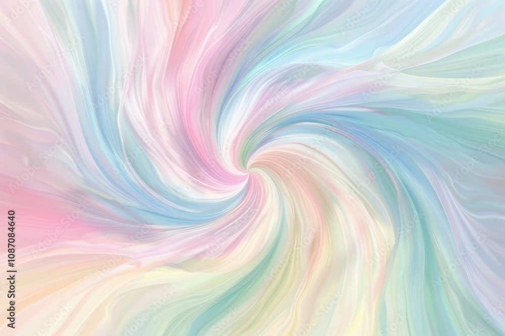 Obraz premium Pastel Swirls Twist and Flow Creating a Soft, Dreamy Background