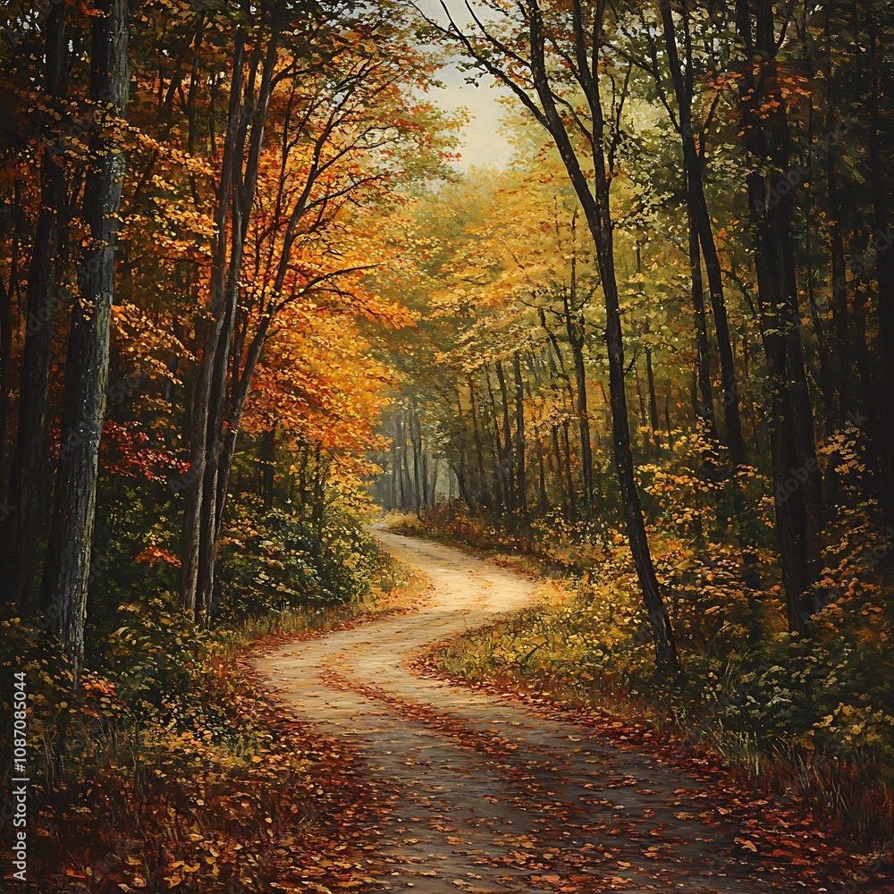 Obraz premium Autumn Forest Path