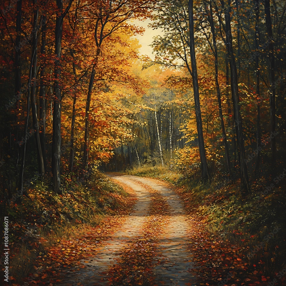 Obraz premium Autumn Forest Path