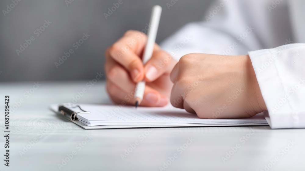 Mental Health Services and Healthcare Access. Writing on a clipboard with a pen Mental Health Services and Healthcare Access. Writing on a clipboard with a pen