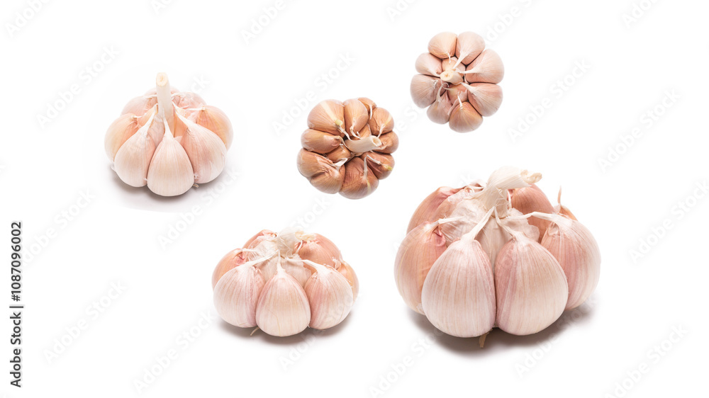 Fototapeta premium Garlic isolated on a white background.