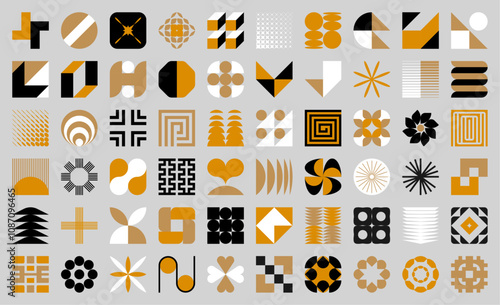 Collection of modern vector shapes and geometric elements
