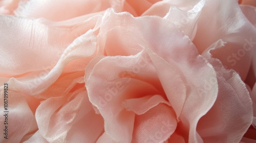 Wallpaper Mural Delicate peach fabric with cascading petal shapes highlighting refined elegance and softness in a close-up view. Torontodigital.ca