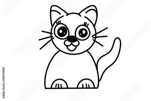 Vector drawing of a cat