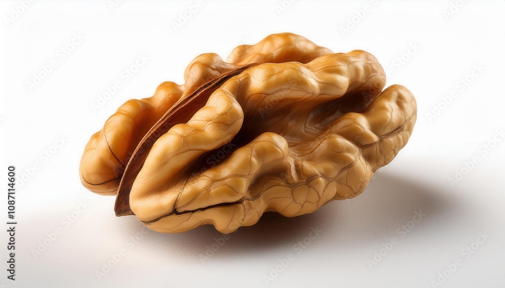 Close-Up of a Walnut Kernel. Highlighting Its Brain Like Structure, Nutritional Value, and Role in Healthy Diets, Cognitive Health, and Culinary Applications for Energy Rich Snacking and Cooking Close-Up of a Walnut Kernel. Highlighting Its Brain Like Structure, Nutritional Value, and Role in Healthy Diets, Cognitive Health, and Culinary Applications for Energy Rich Snacking and Cooking
