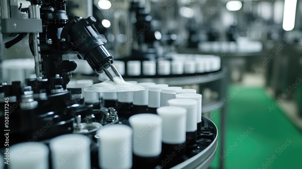 Automated Filling Machine in a Production Line Automated Filling Machine in a Production Line