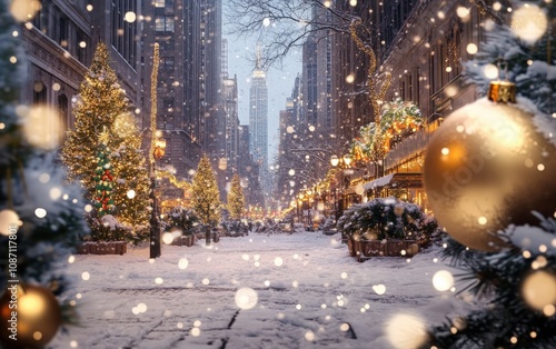 new york cozy christmas background  photo