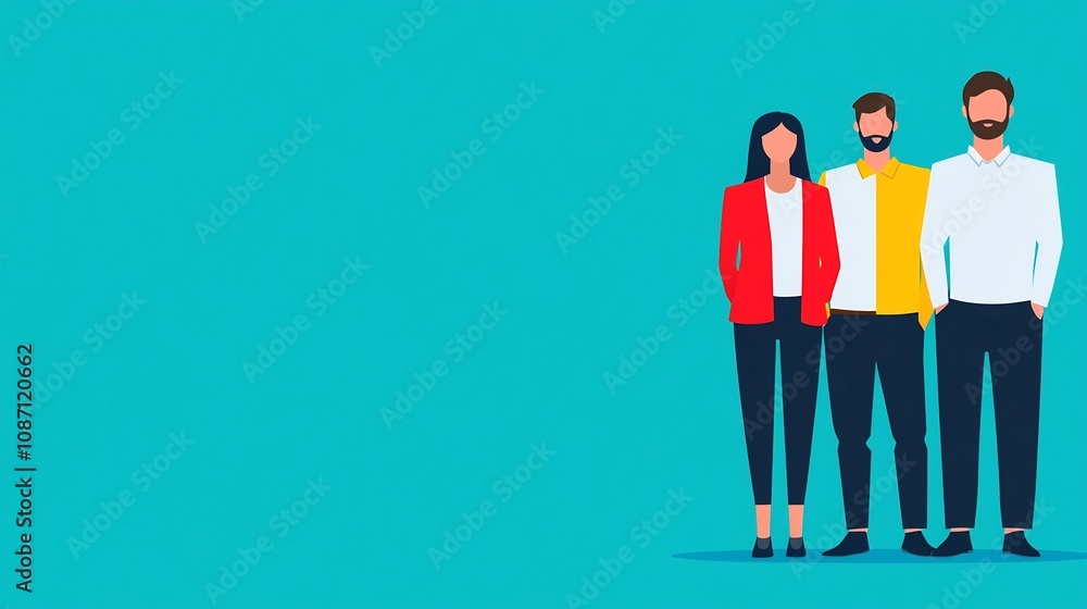 Diverse team of professionals collaborating in a business setting Diverse team of professionals collaborating in a business setting